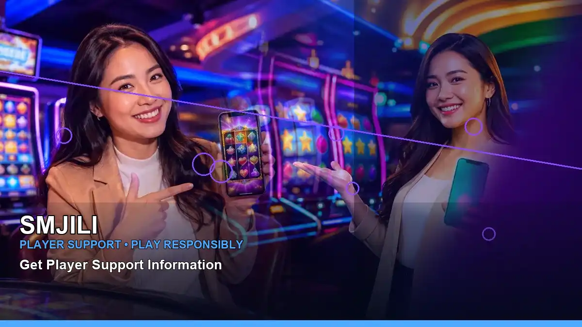 SMJILI burst free spins slot games featuring an adult Filipina casino host with a left-framed composition